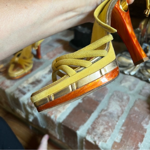 Vintage Louis Vuitton Runway Suede Platform Heels - Picture 10 of 15